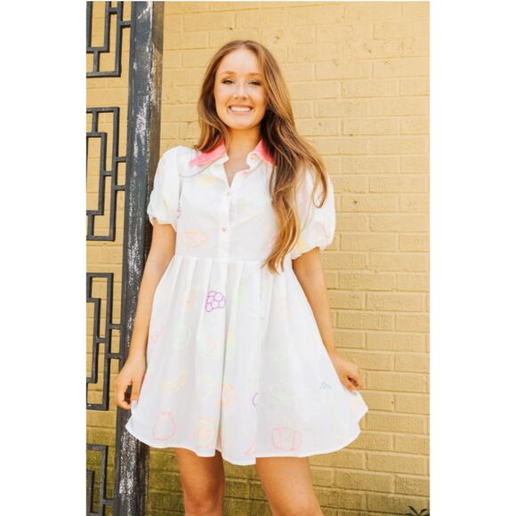 NWT Queen of Sparkles Neon Fruit Dress in size Medium - Picture 3 of 4